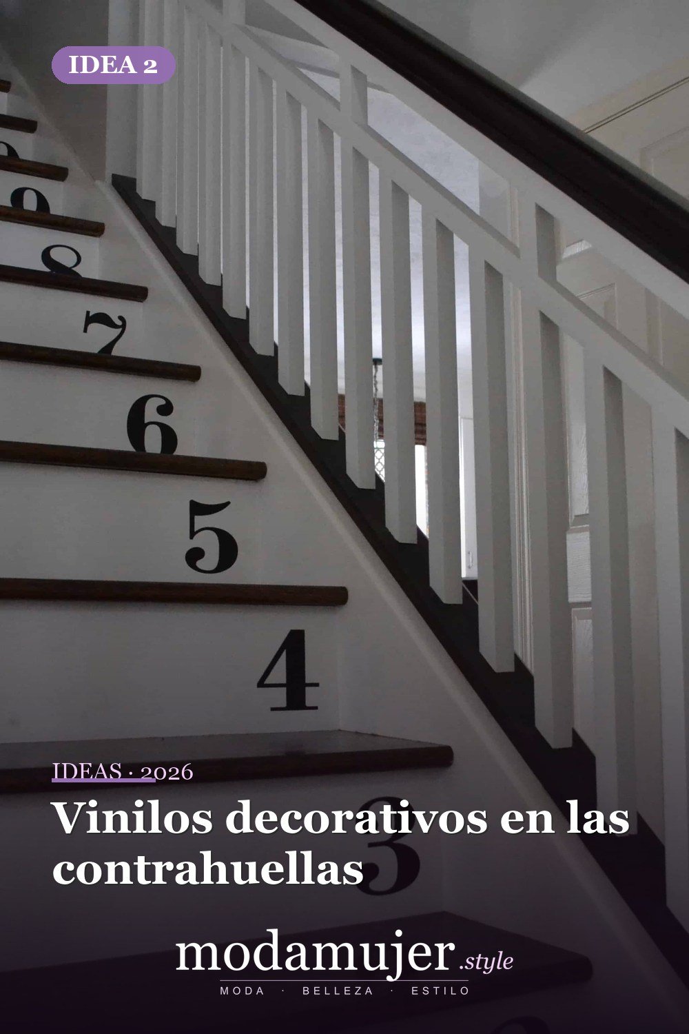 Vinilos decorativos en las contrahuellas — 10 maneras creativas de mejorar tu escalera