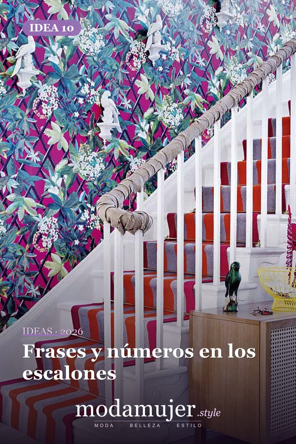 Frases y números en los escalones — 10 maneras creativas de mejorar tu escalera