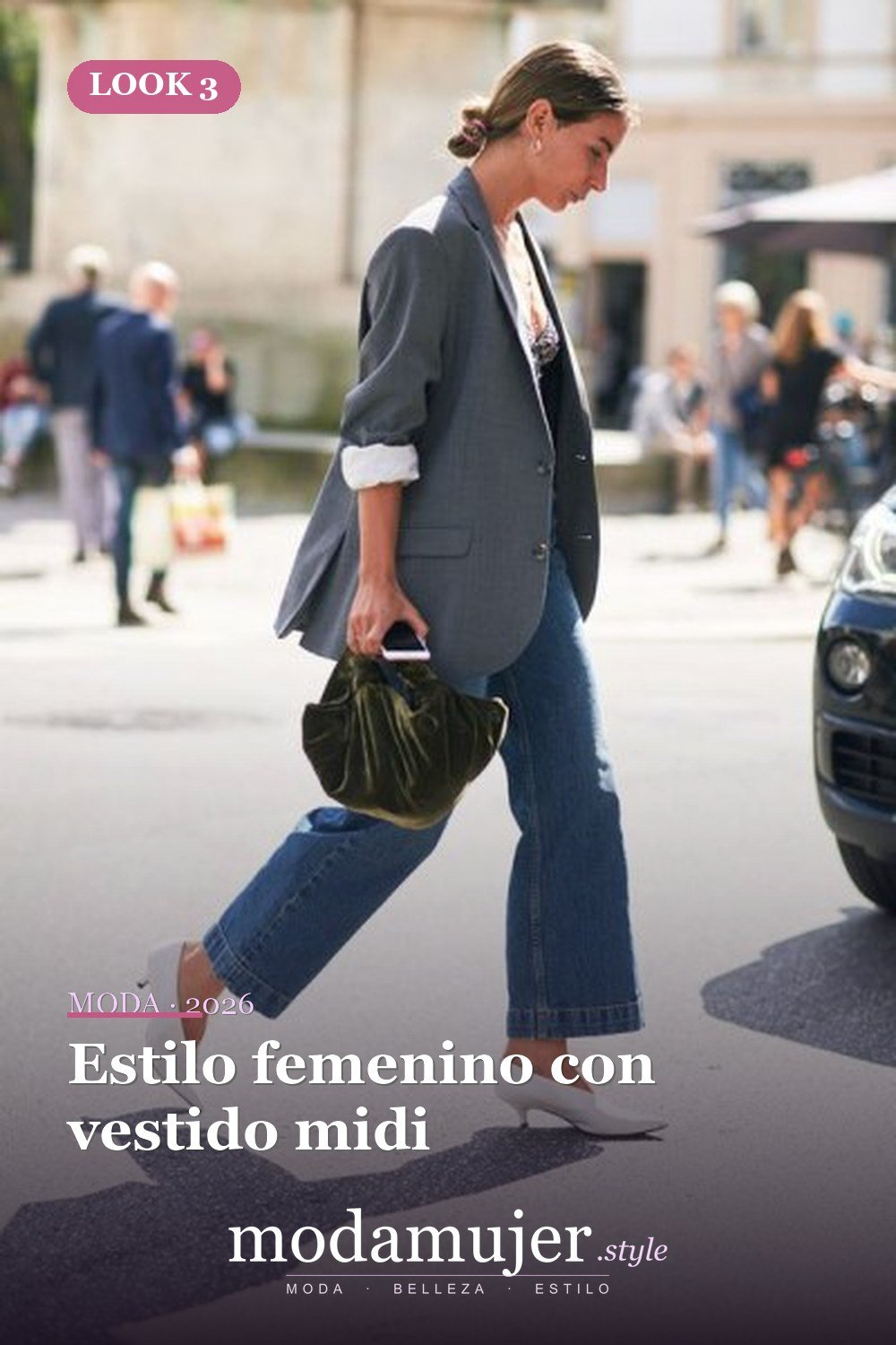 Estilo femenino con vestido midi — Cómo usar zapatos de tacón de gatito: las 13 mejores ideas