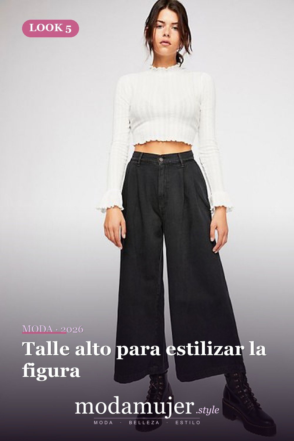 Talle alto para estilizar la figura — Cómo usar jeans plisados: las mejores ideas de atuendos para mujer