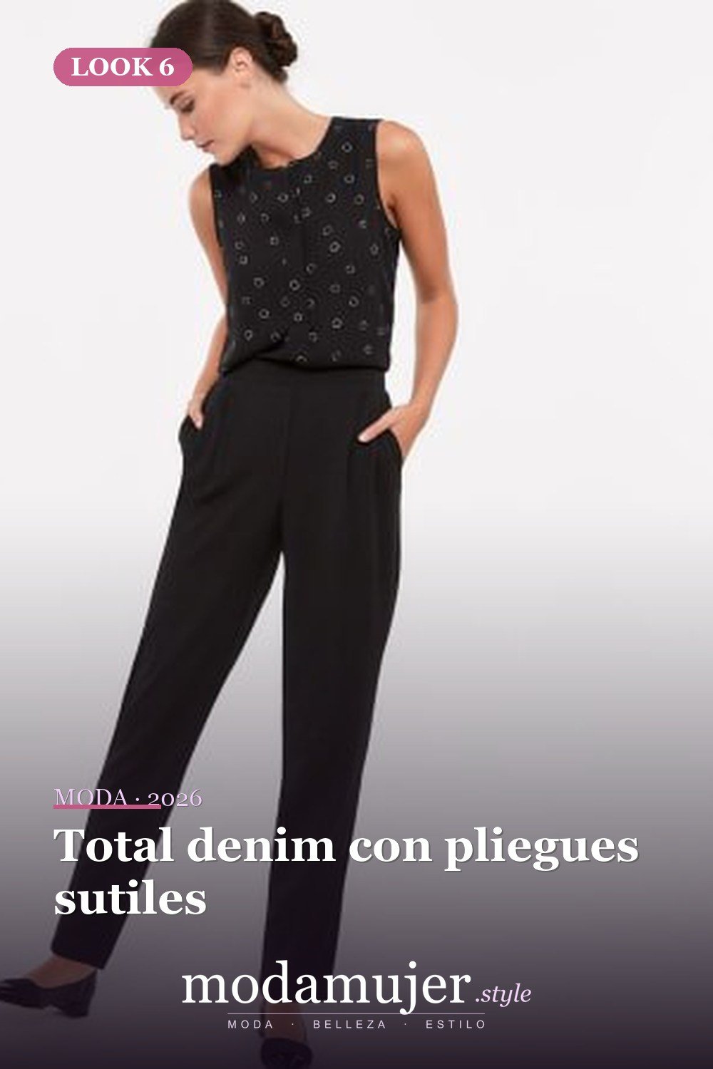 Total denim con pliegues sutiles — Cómo usar jeans plisados: las mejores ideas de atuendos para mujer