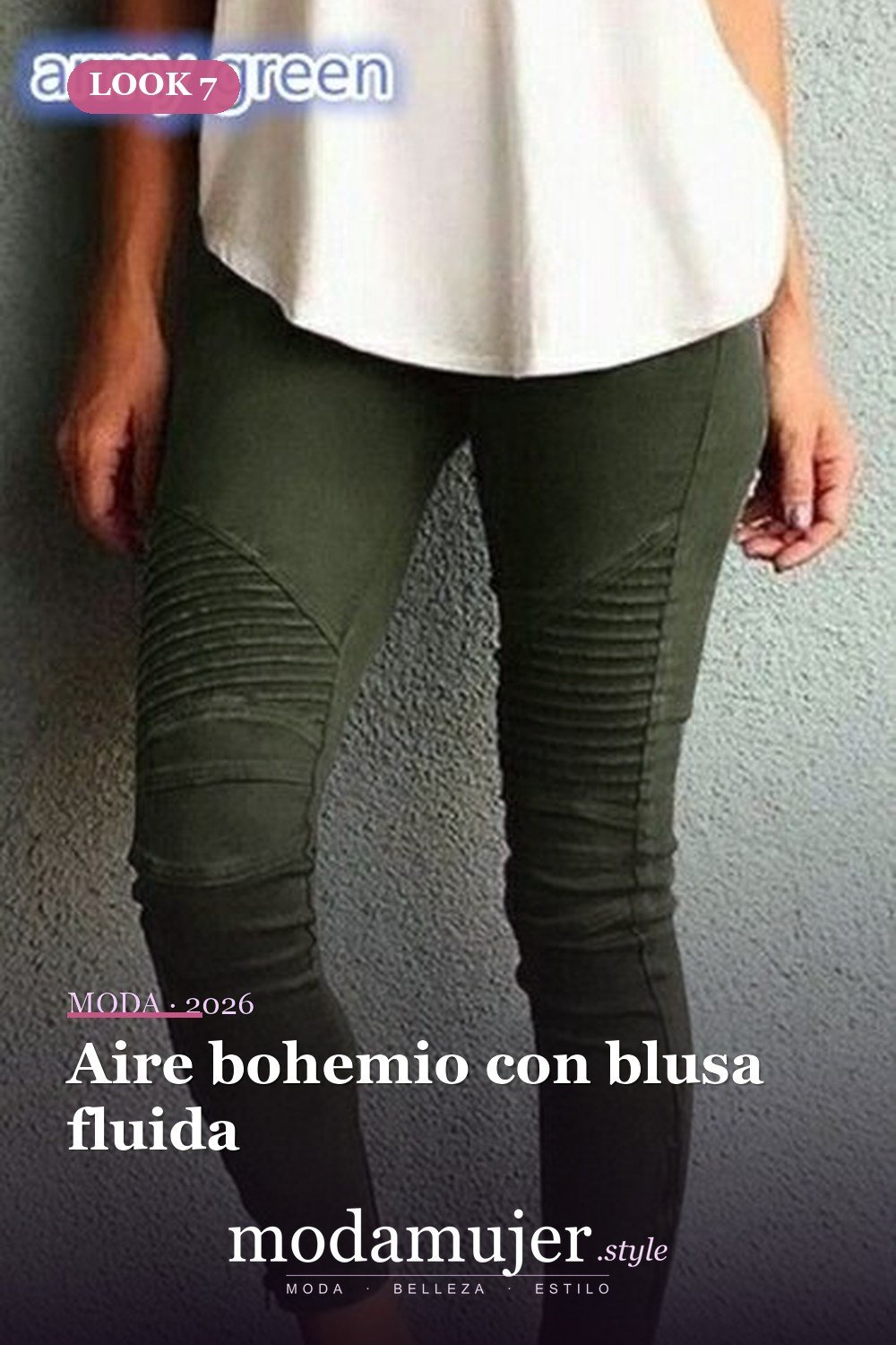 Aire bohemio con blusa fluida — Cómo usar jeans plisados: las mejores ideas de atuendos para mujer
