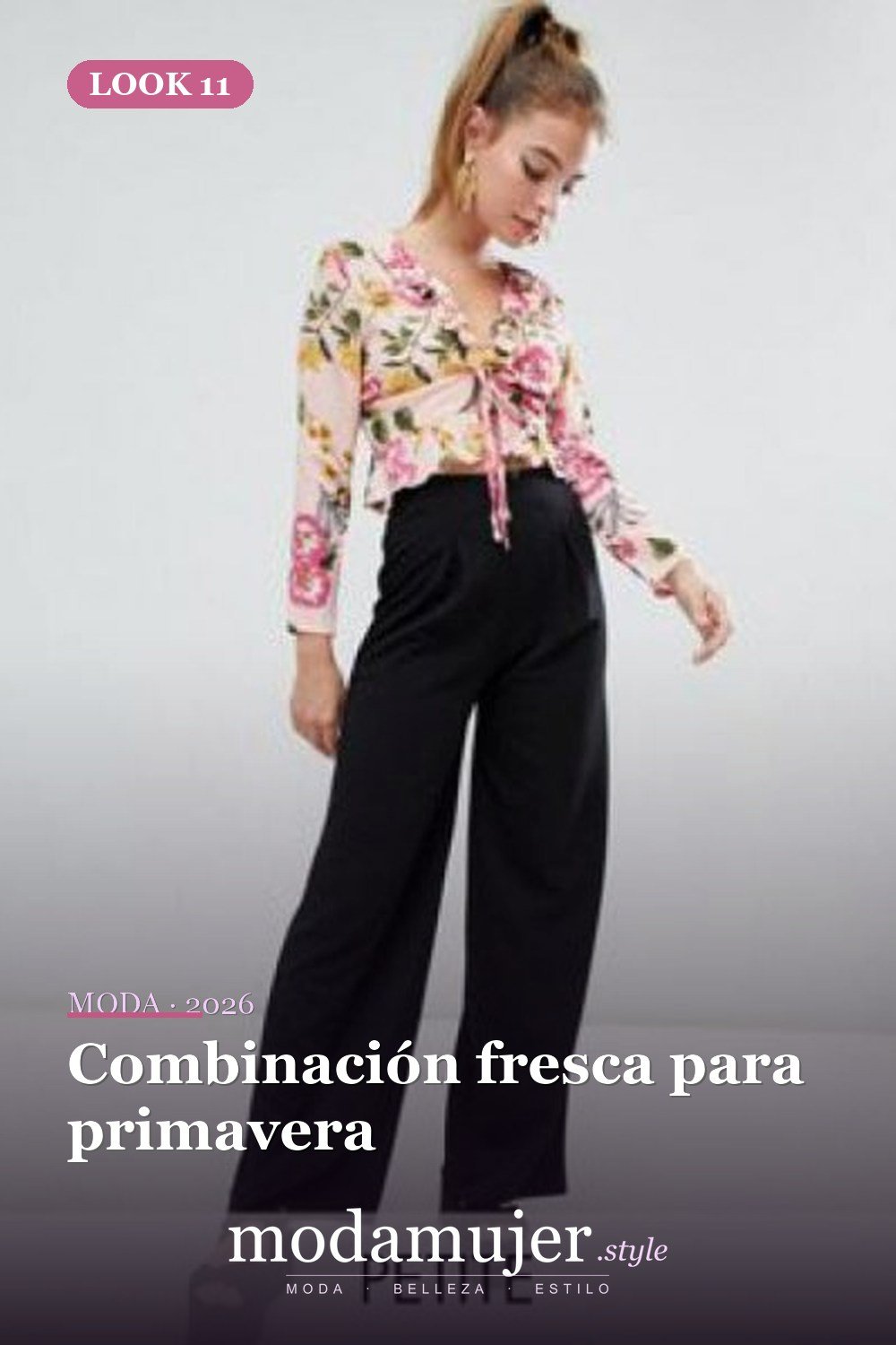 Combinación fresca para primavera — Cómo usar jeans plisados: las mejores ideas de atuendos para mujer