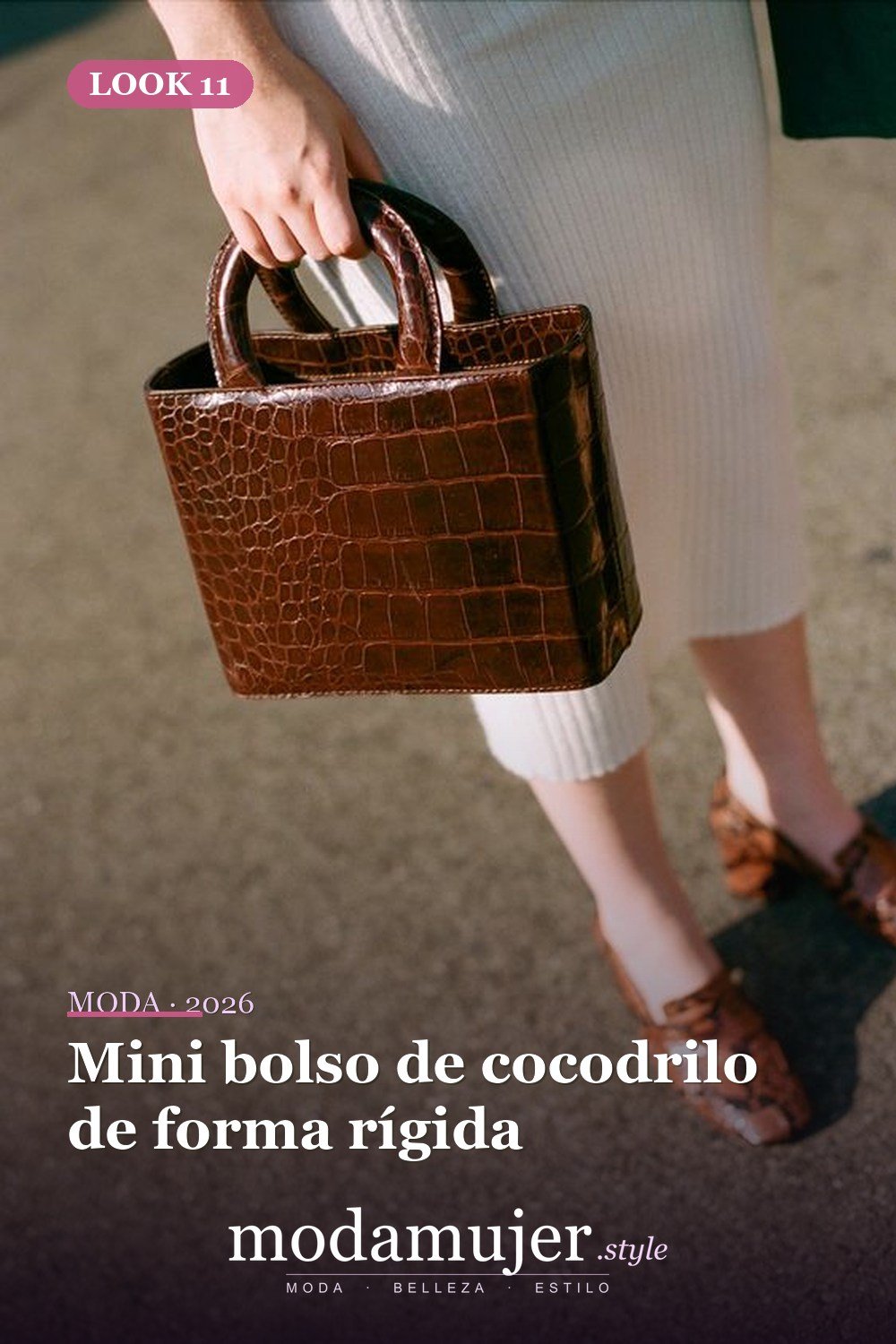 Mini bolso de cocodrilo de forma rígida — 15 bolsas de piel de reptil para un toque moderno