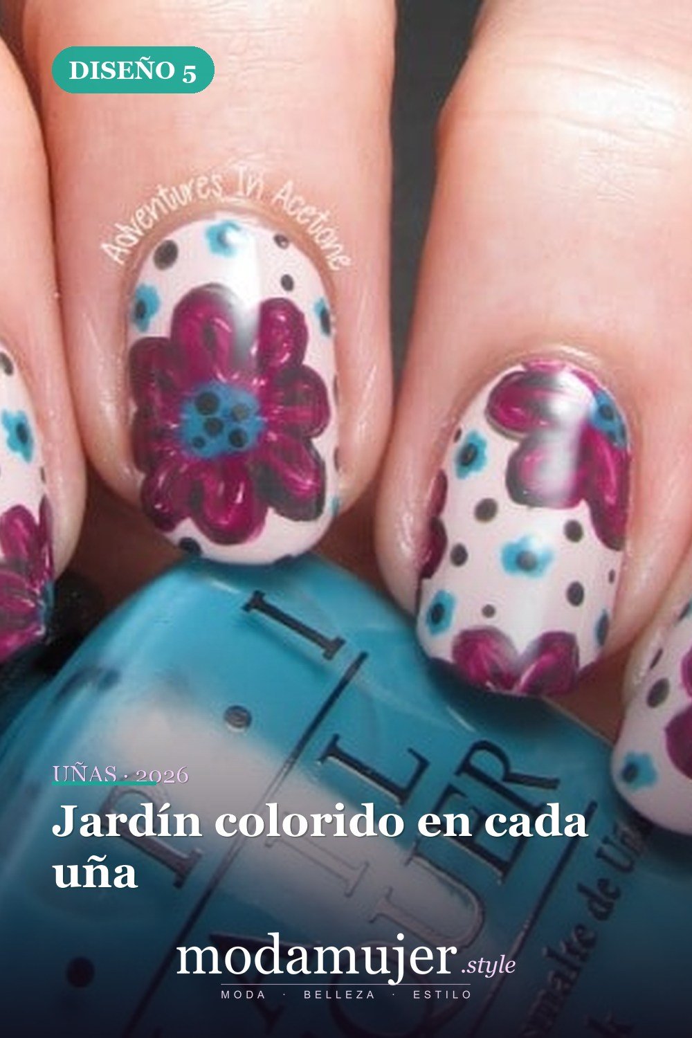 Jardín colorido en cada uña — 15 coloridos diseños de uñas de flores para el verano