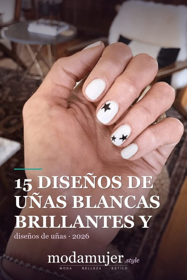 15 diseños de uñas blancas brillantes y elegantes