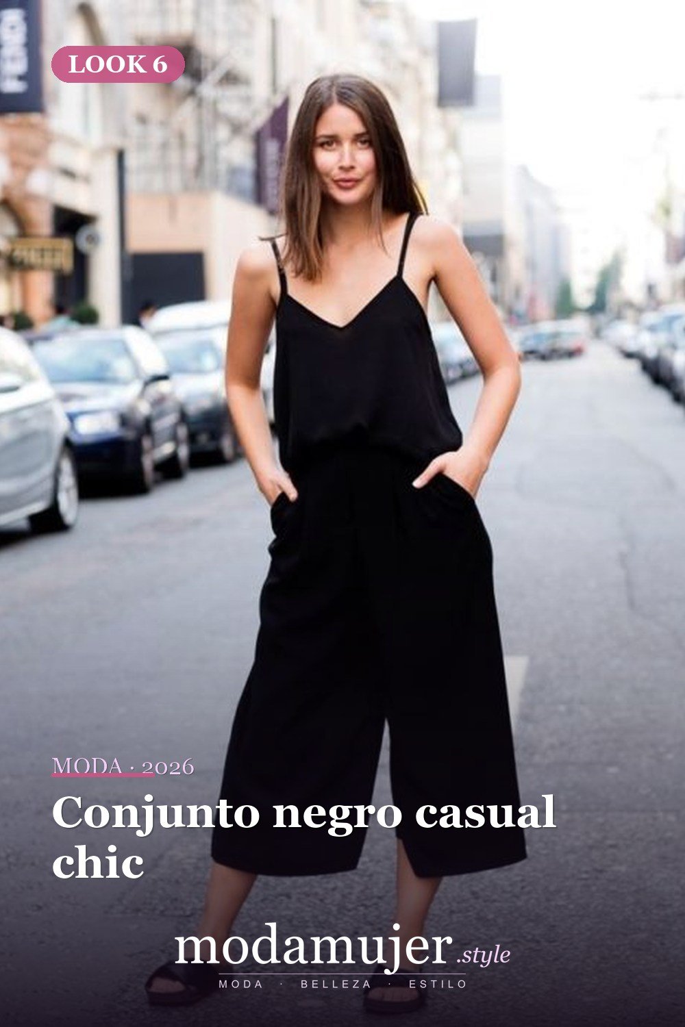 Conjunto negro casual chic — 15 looks total black que debes usar para lucir radiante