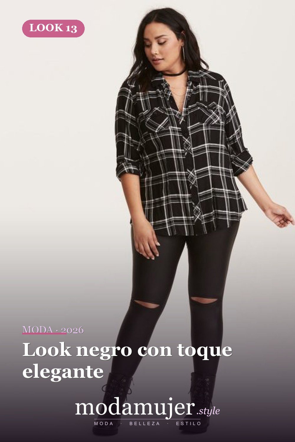 Look negro con toque elegante — 15 looks total black que debes usar para lucir radiante