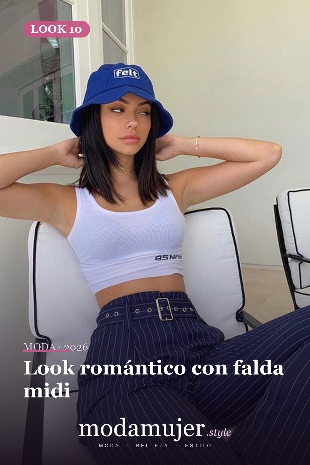 Look romántico con falda midi — 15 Maneras de llevar gorro pescador sin perder el encanto