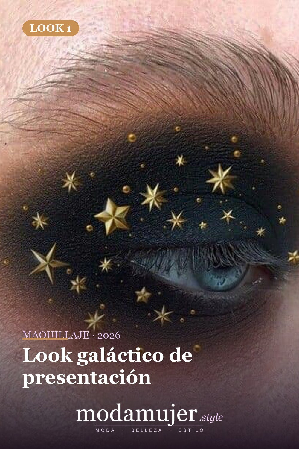 Look galáctico de presentación — 15 Maquillajes con brillo de estrellas que te fascinarán