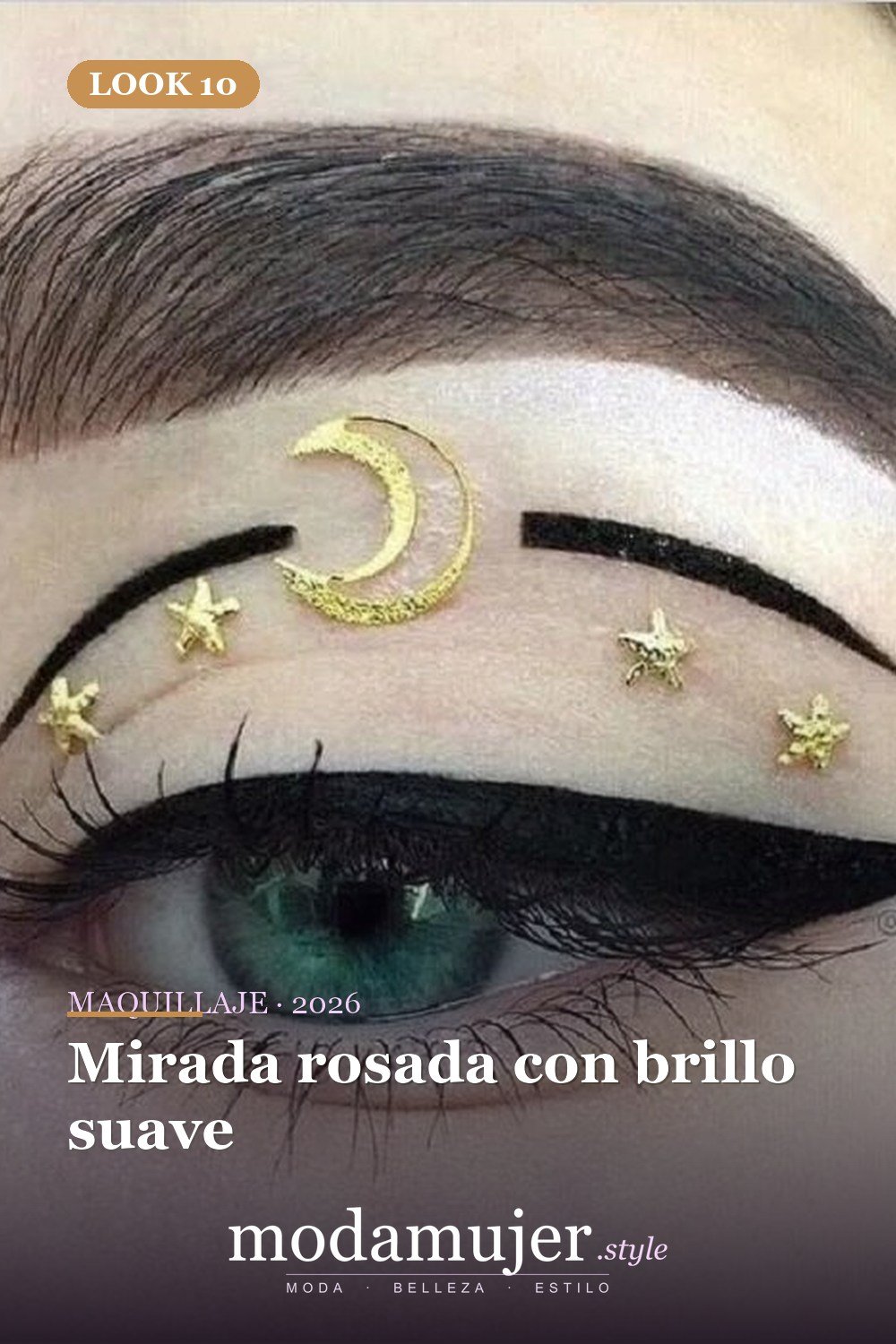 Mirada rosada con brillo suave — 15 Maquillajes con brillo de estrellas que te fascinarán
