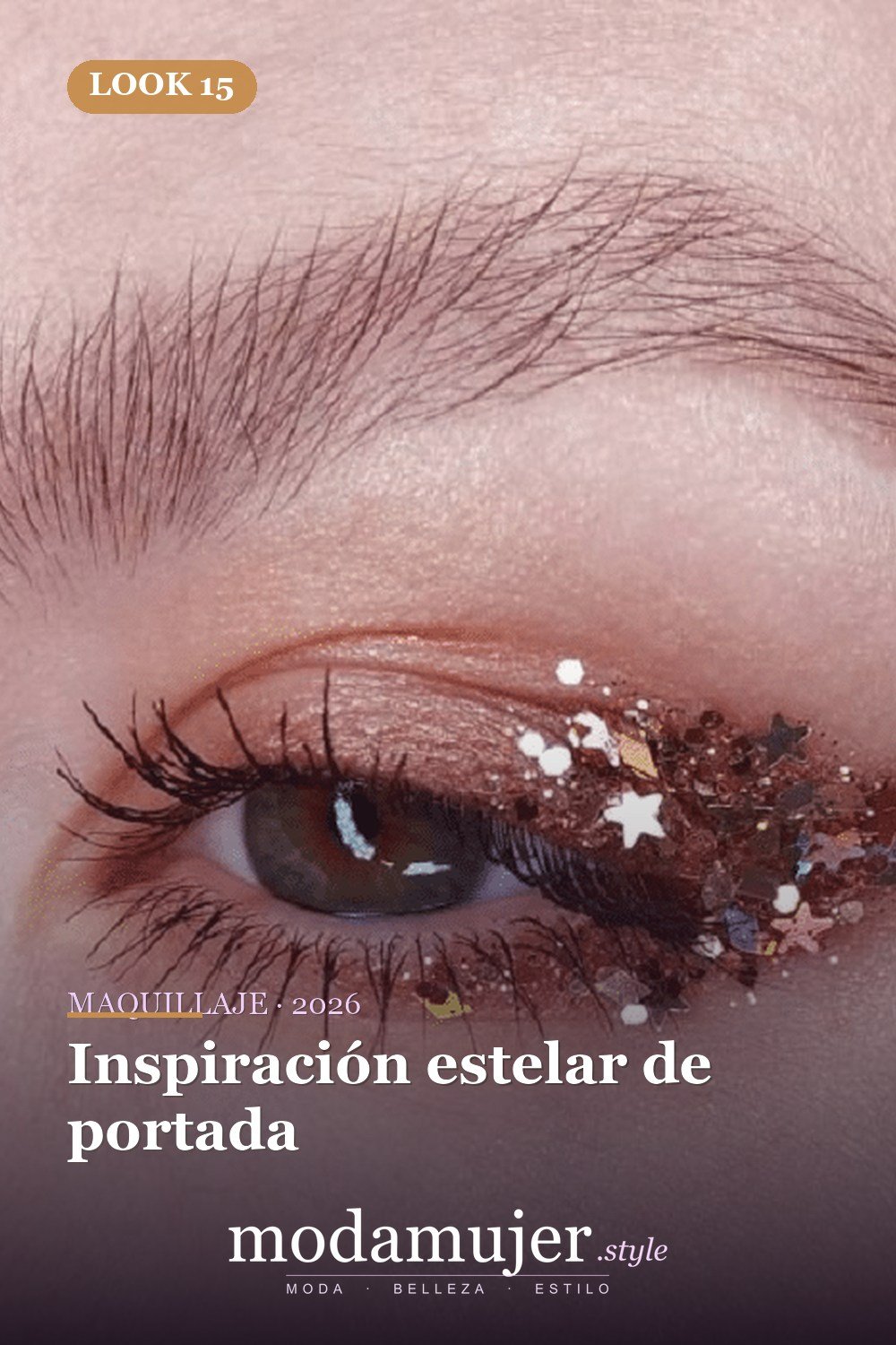 Inspiración estelar de portada — 15 Maquillajes con brillo de estrellas que te fascinarán