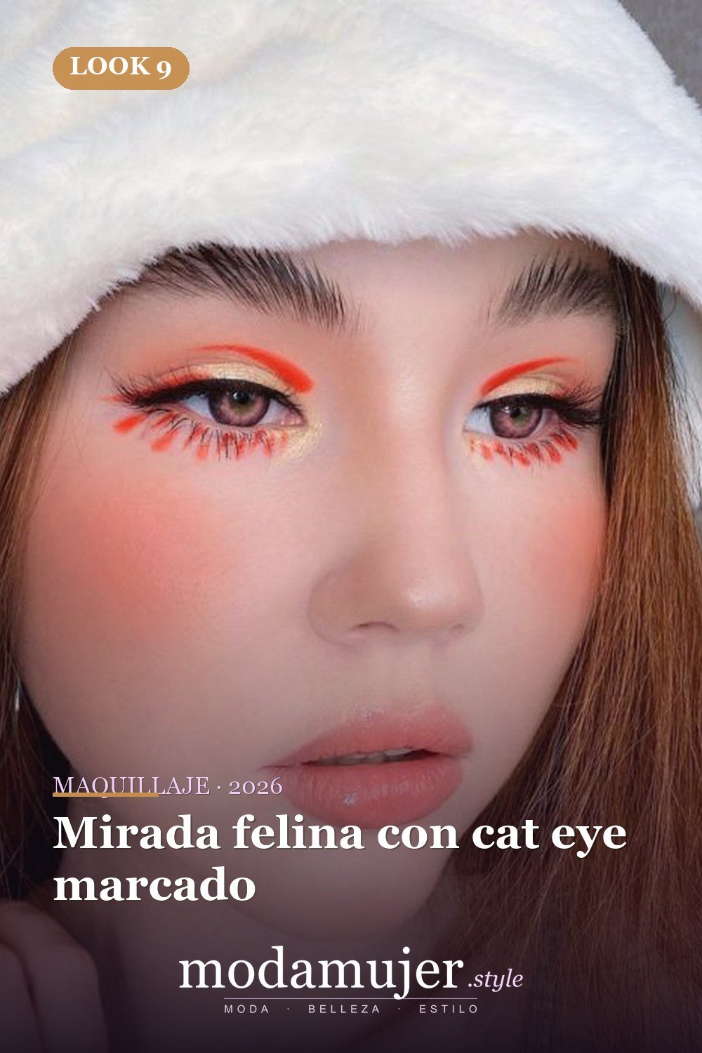 Mirada felina con cat eye marcado — 15 Maquillajes de ensueño perfectos para robar miradas