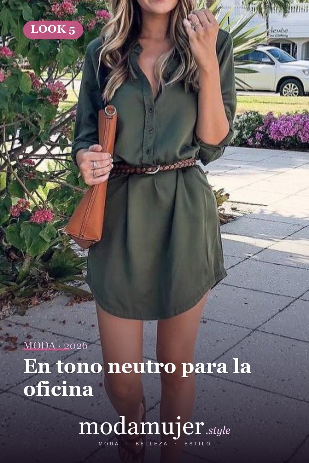 En tono neutro para la oficina — 18 formas simples de usar un vestido camisero