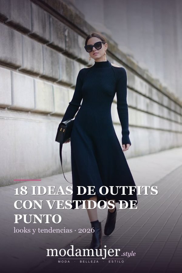 18 ideas de outfits con vestidos de punto para 2026