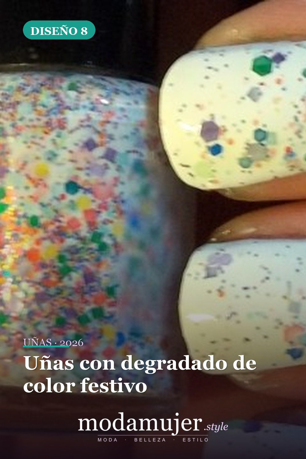 Uñas con degradado de color festivo — 18 increíbles ideas de diseños de uñas para cumpleaños