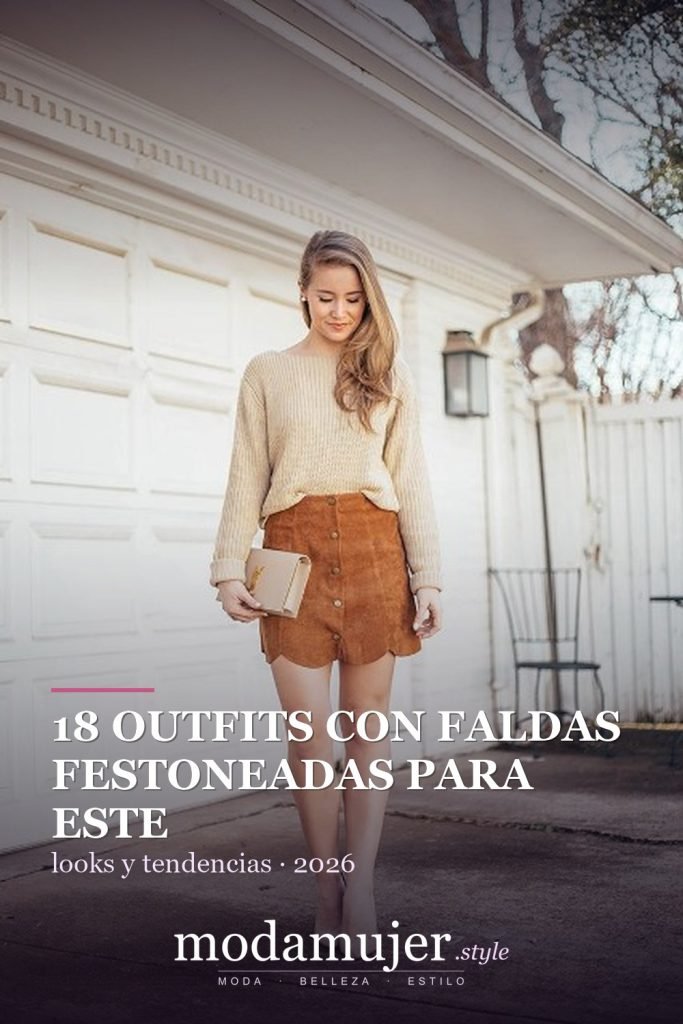 18 outfits con faldas festoneadas para este otoño - ModaMujer