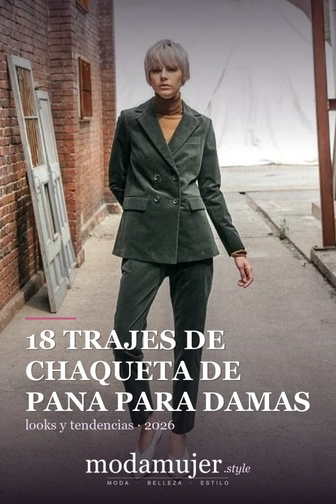 18 trajes de chaqueta de pana para damas elegantes - ModaMujer