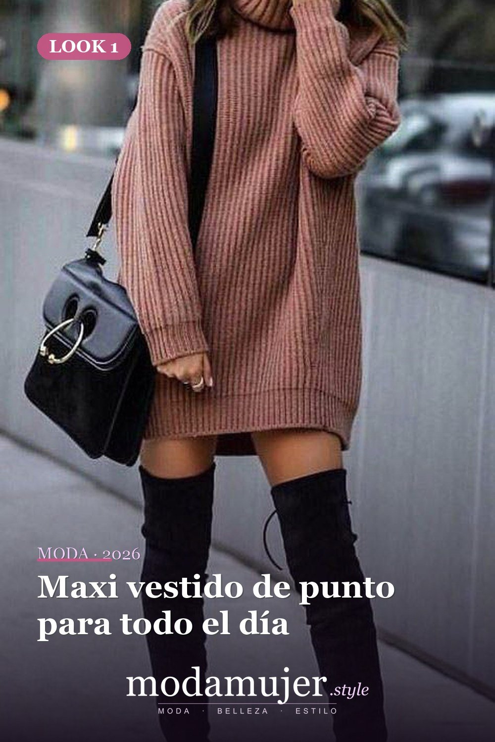 Maxi vestido de punto para todo el día — 19 ideas de atuendos con suéter de moda para mujeres