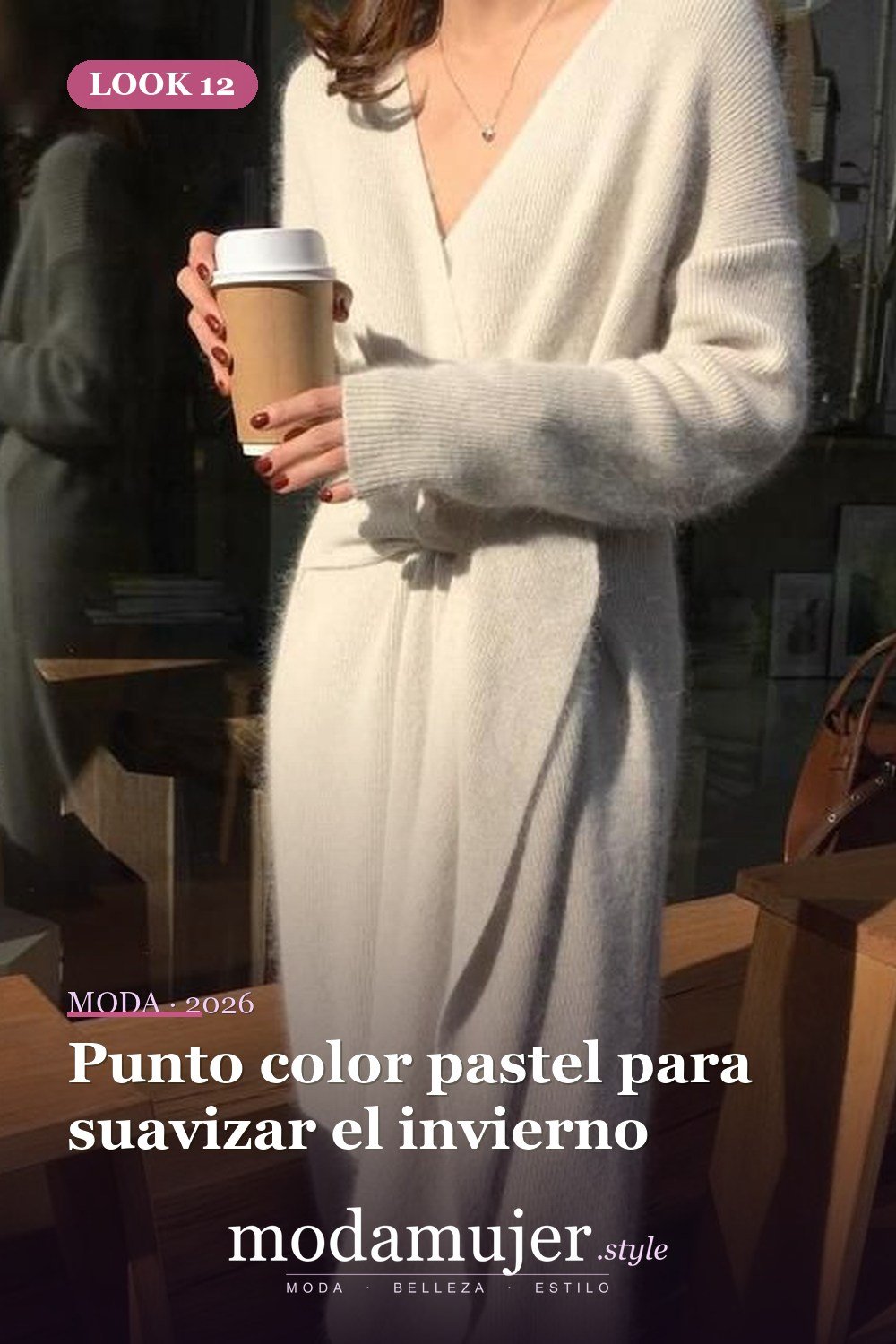 Punto color pastel para suavizar el invierno — 19 ideas de atuendos con suéter de moda para mujeres