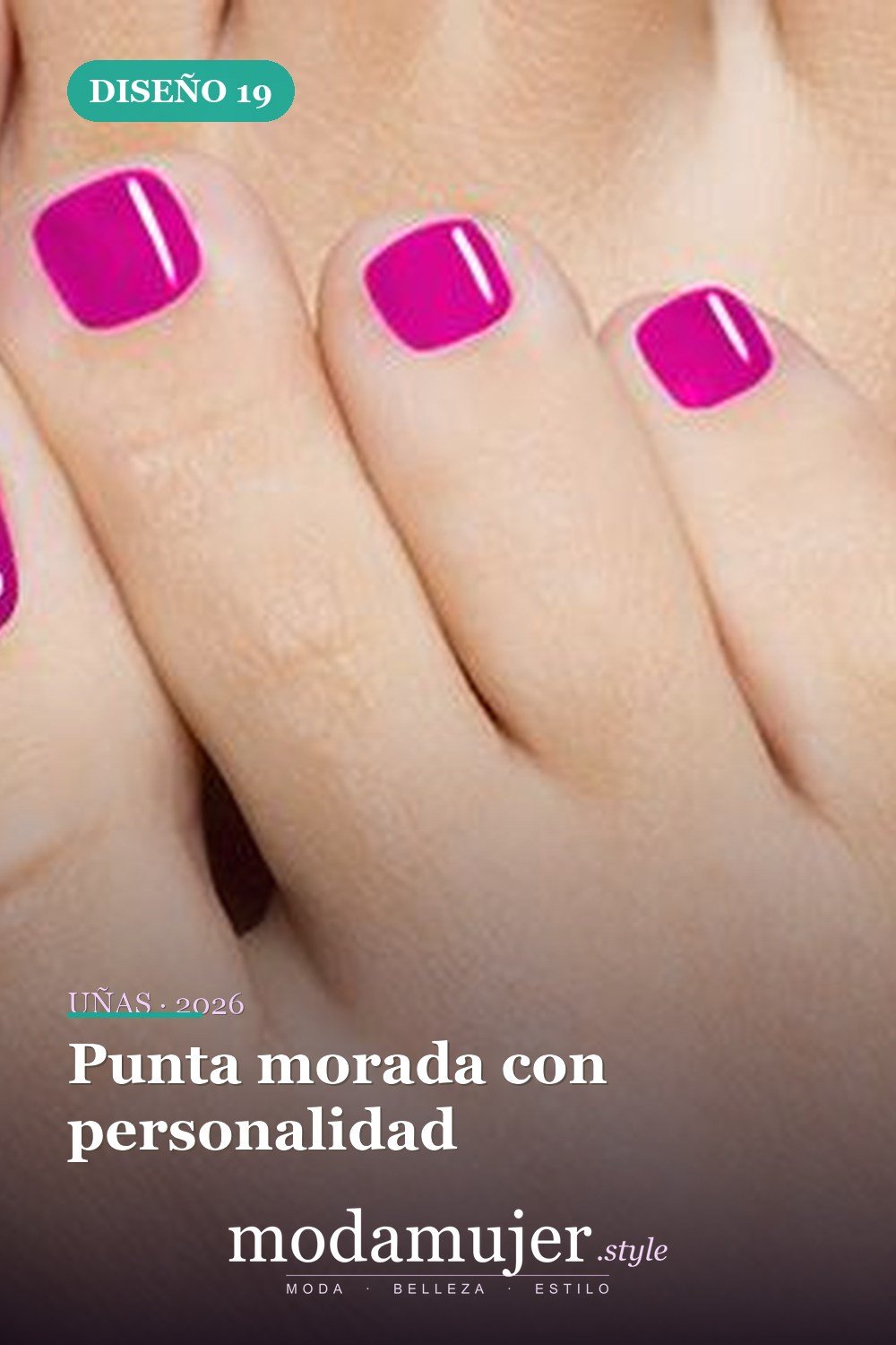 Punta morada con personalidad — 20 adorables diseños de uñas para los pies fáciles 2026