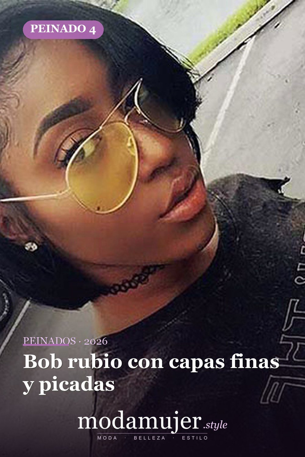Bob rubio con capas finas y picadas — 20 cortes de pelo cortos Bob para mujeres