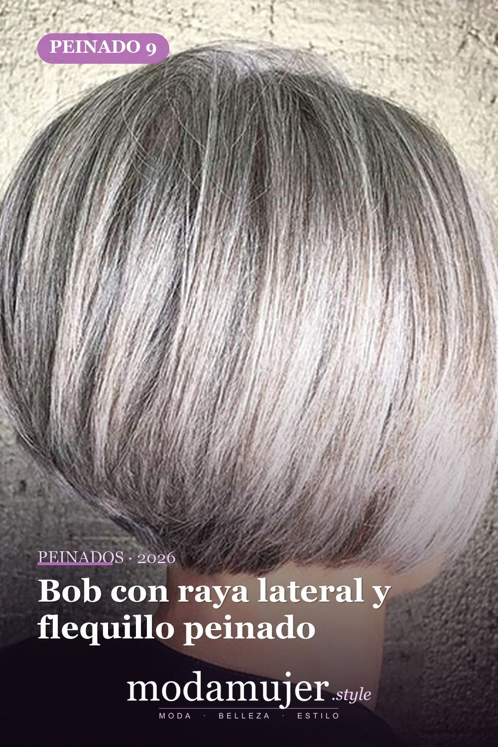 Bob con raya lateral y flequillo peinado — 20 cortes de pelo cortos Bob para mujeres