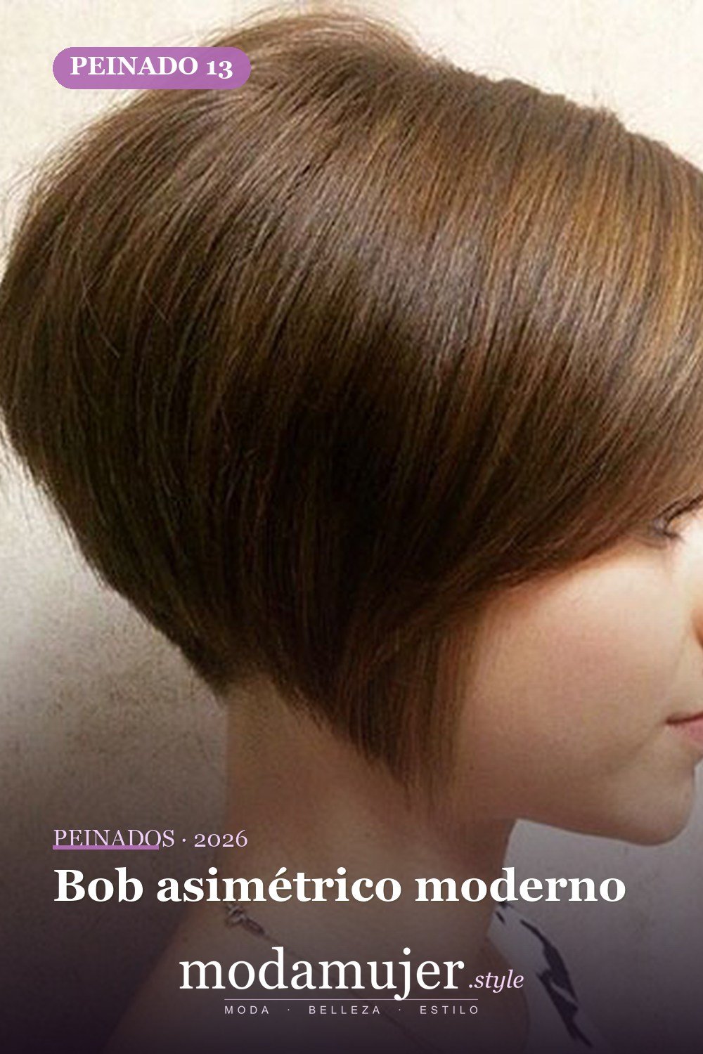 Bob asimétrico moderno — 20 cortes de pelo cortos Bob para mujeres