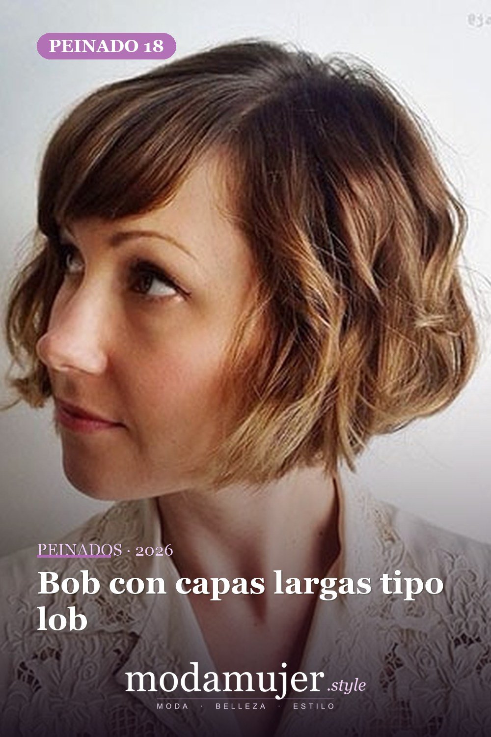 Bob con capas largas tipo lob — 20 cortes de pelo cortos Bob para mujeres