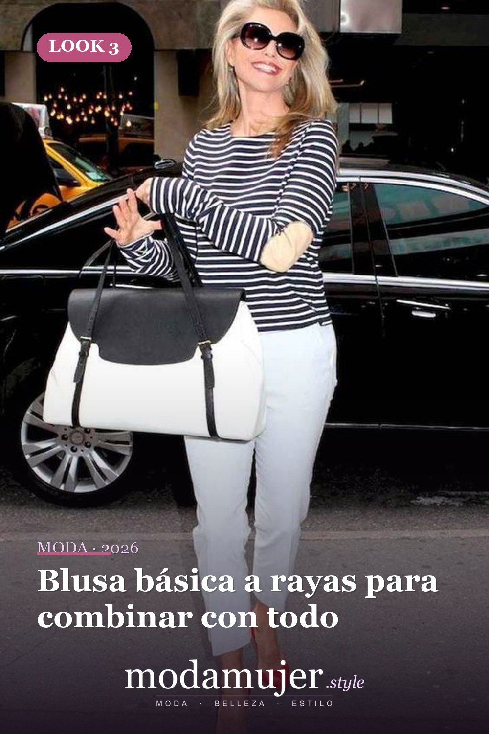 Blusa básica a rayas para combinar con todo — 20 ideas de ropa y accesorios para lucir más joven en 2026