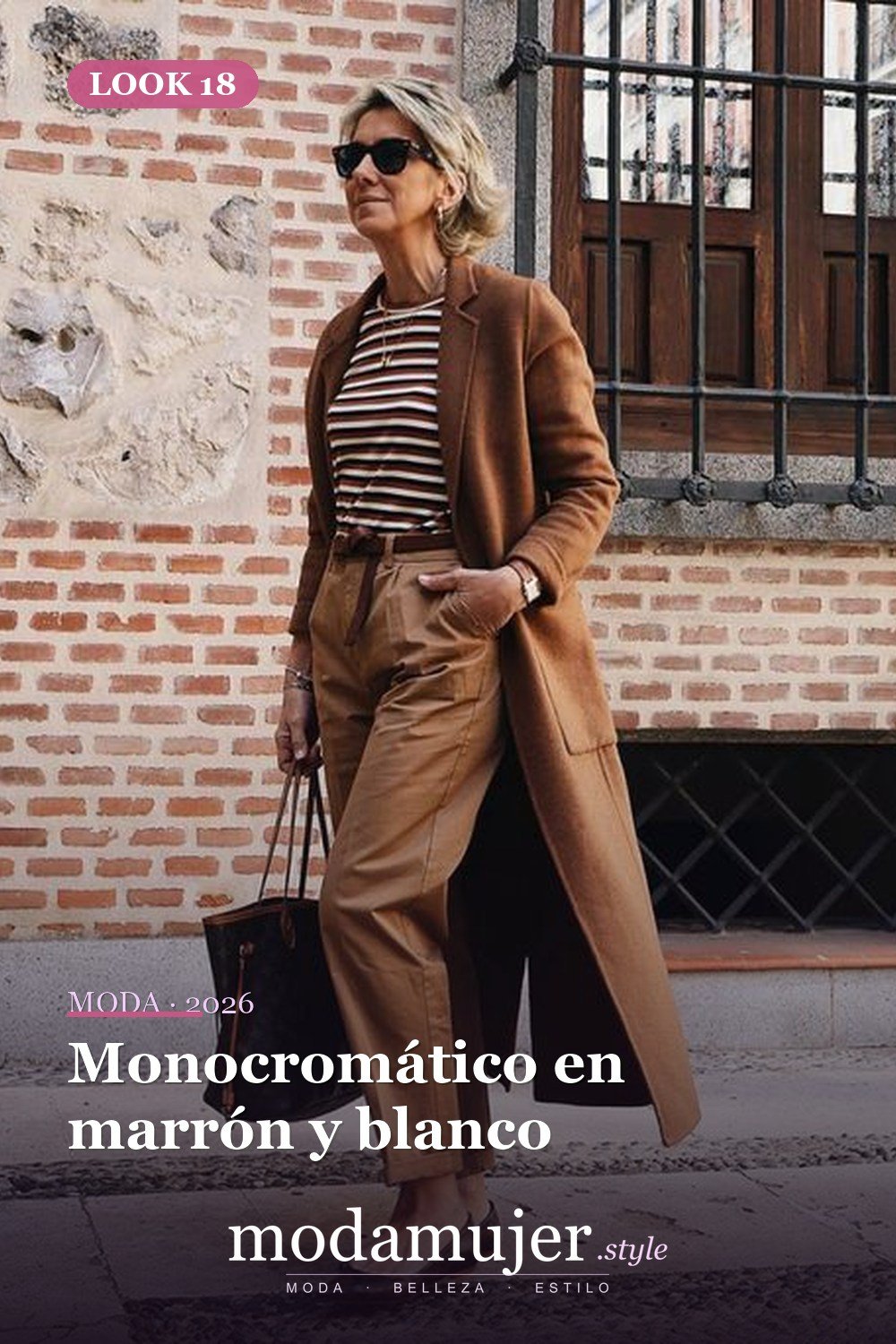 Monocromático en marrón y blanco — 20 ideas de ropa y accesorios para lucir más joven en 2026