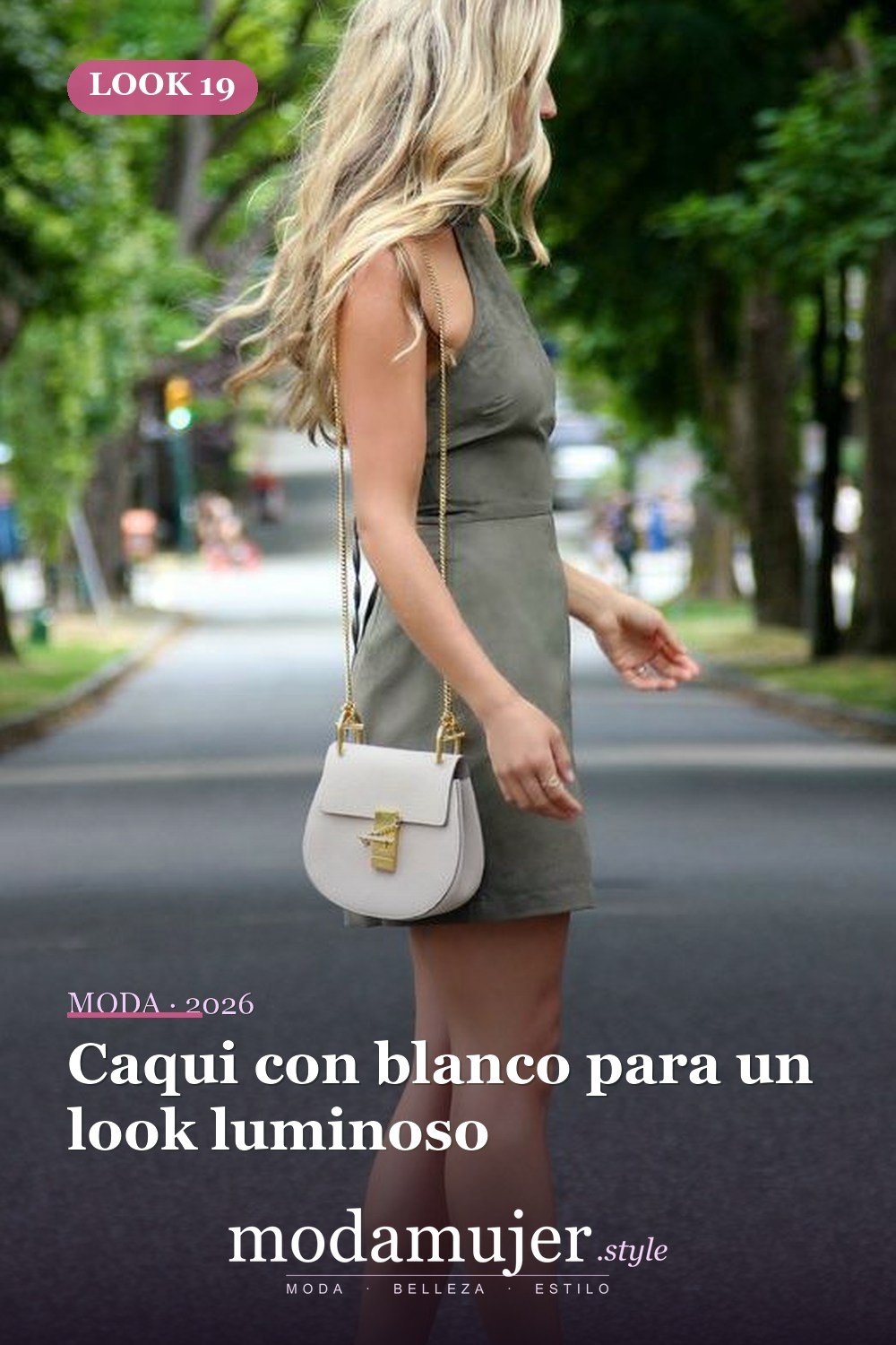 Caqui con blanco para un look luminoso — 20 maneras bonitas de usar atuendo de color caqui