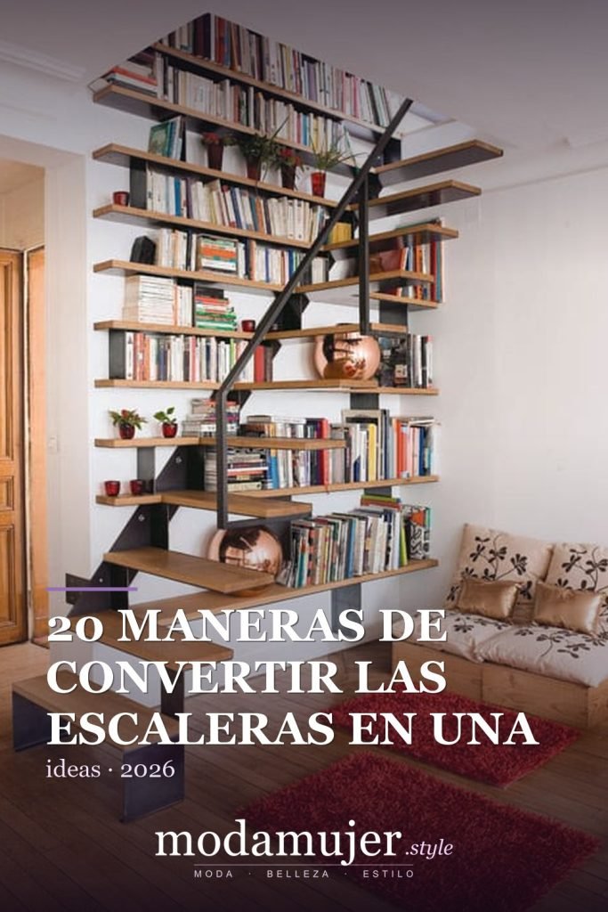20 maneras de convertir las escaleras en una increíble biblioteca - ModaMujer