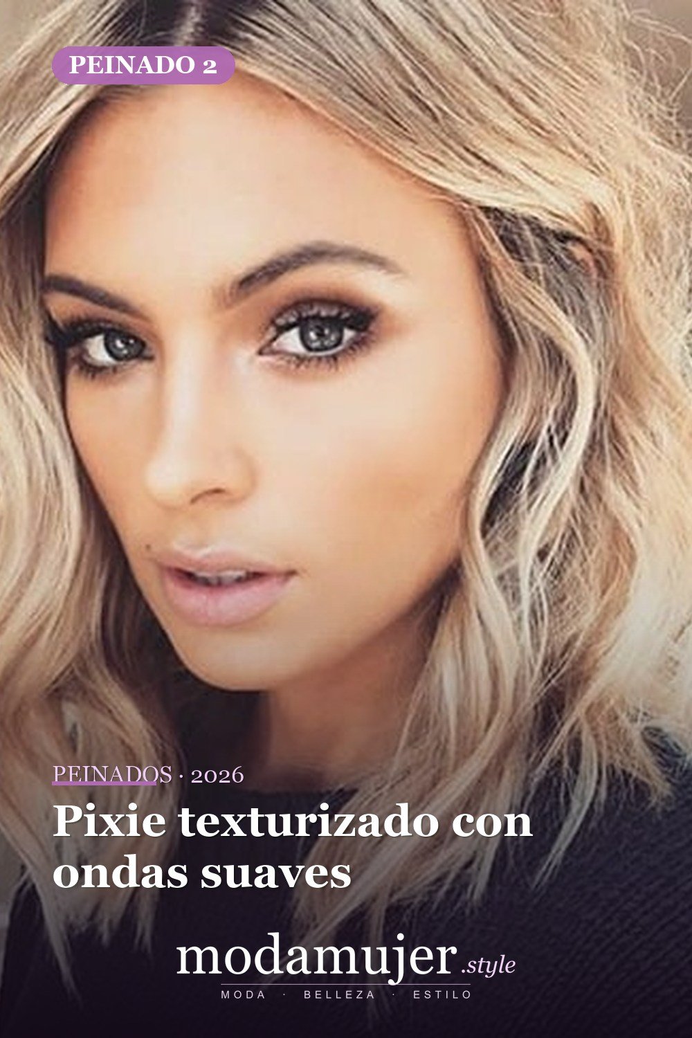 Pixie texturizado con ondas suaves — 20 mejores cabellos cortos para cabello ondulado