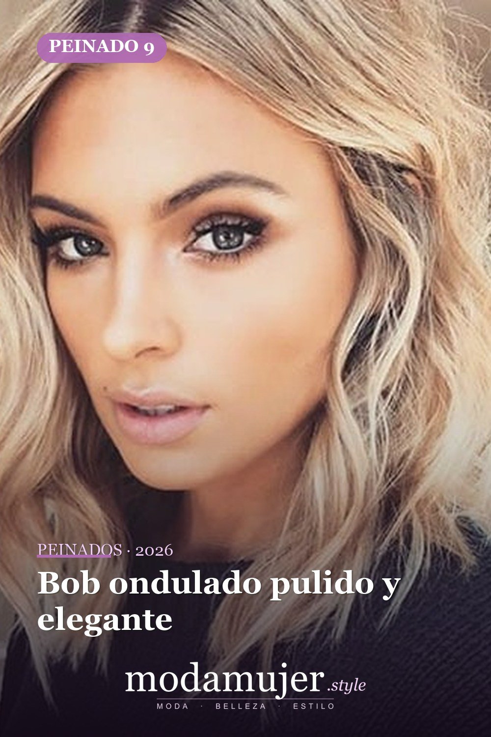 Bob ondulado pulido y elegante — 20 mejores cabellos cortos para cabello ondulado
