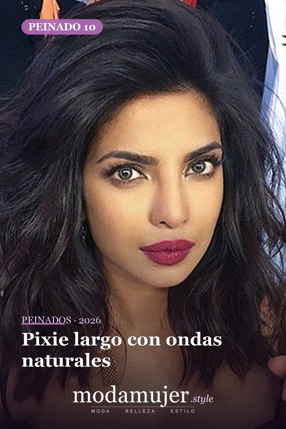 Pixie largo con ondas naturales — 20 mejores cabellos cortos para cabello ondulado