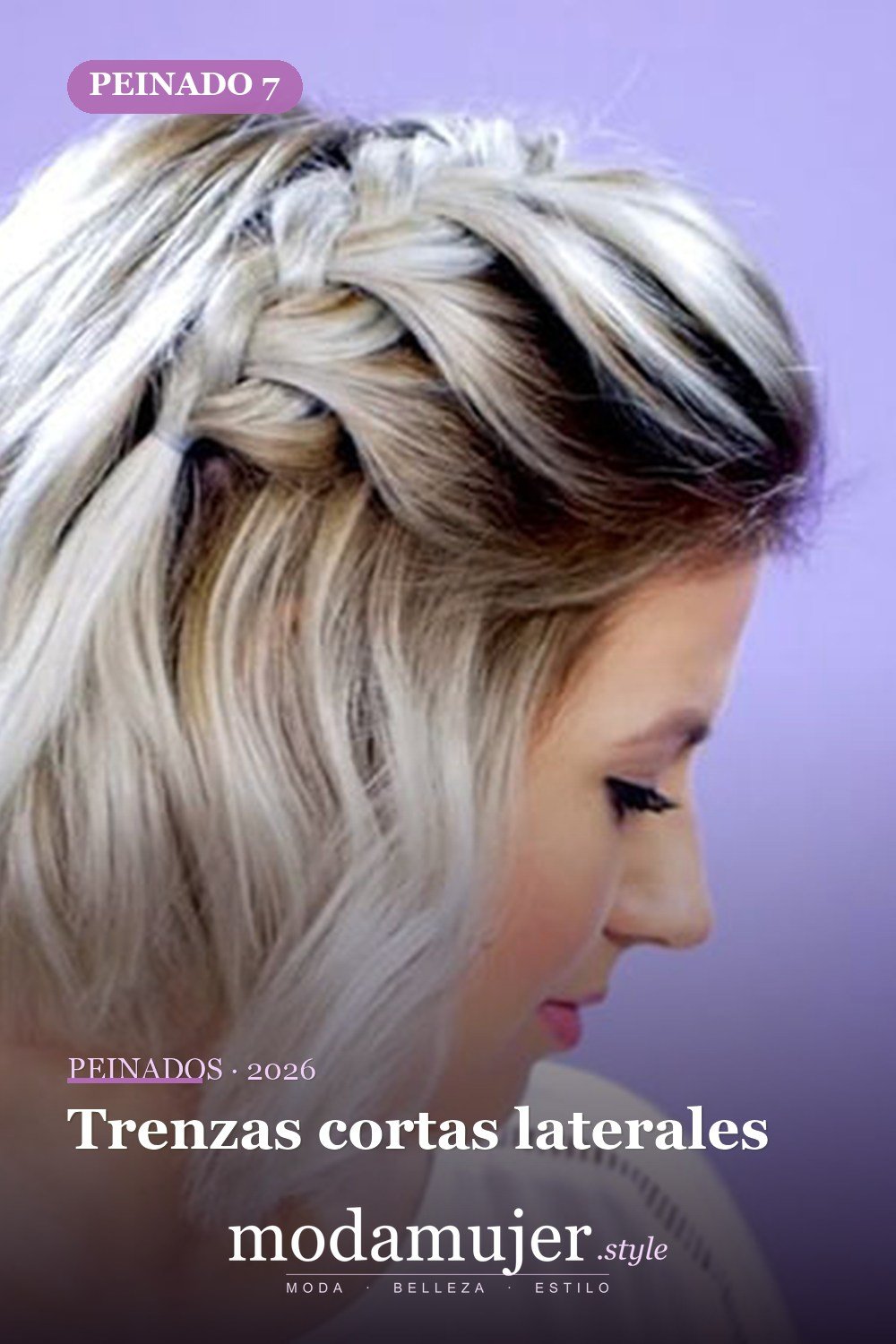 Trenzas cortas laterales — 20 peinados lindos y fáciles para cabello corto