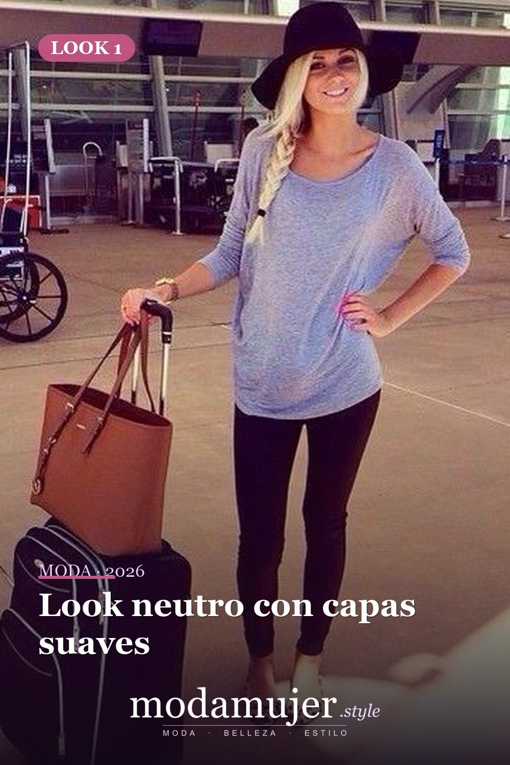 Look neutro con capas suaves — 21 ideas de trajes de viaje de otoño para chicas que siempre están en movimiento