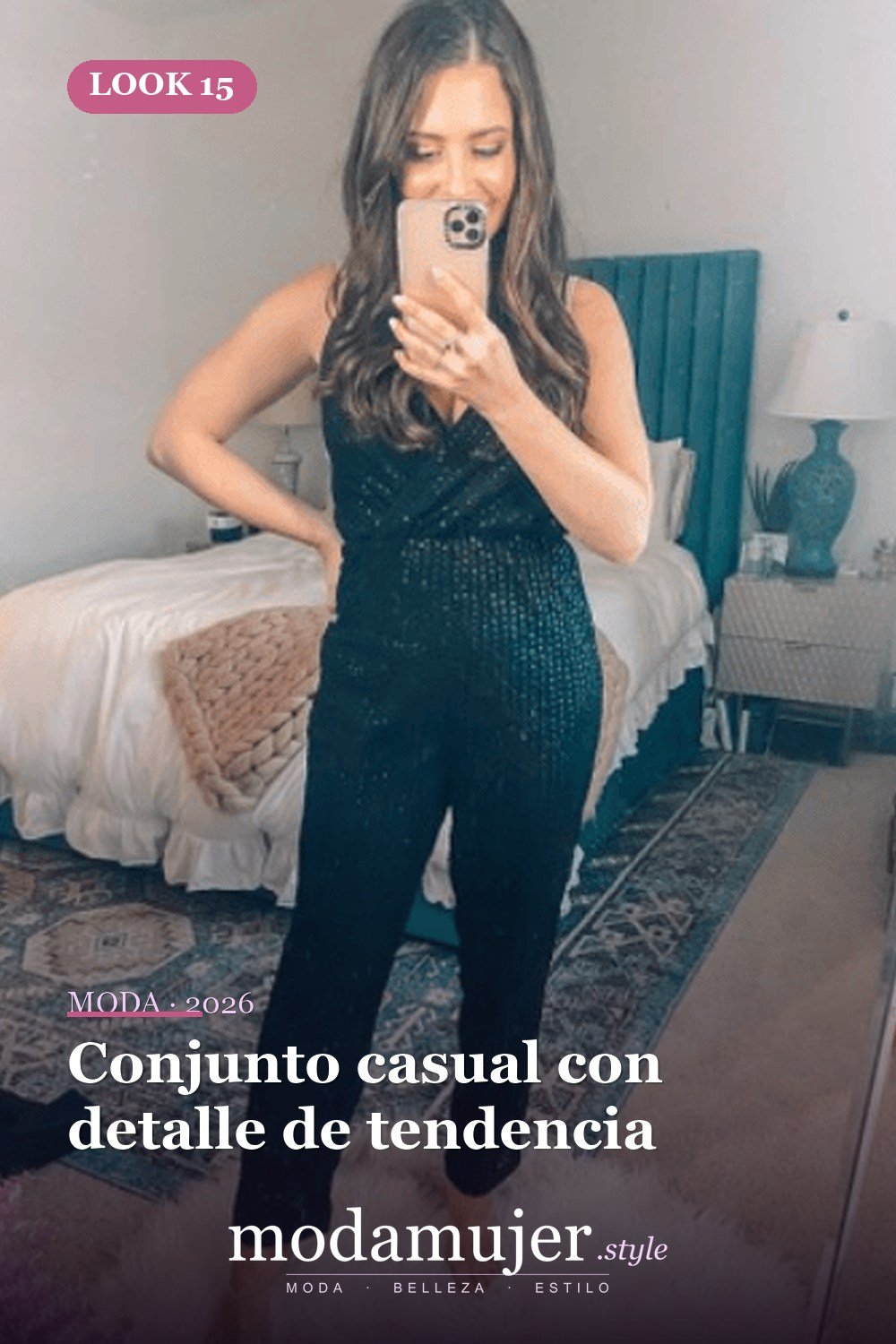 Conjunto casual con detalle de tendencia — 21 ideas de outfits para una fiesta en casa en 2026