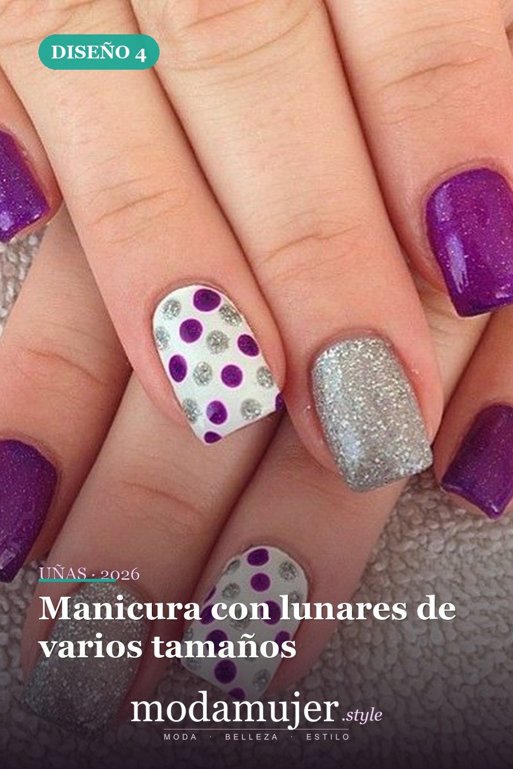 Manicura con lunares de varios tamaños — 22 hermosos diseños de uñas de lunares
