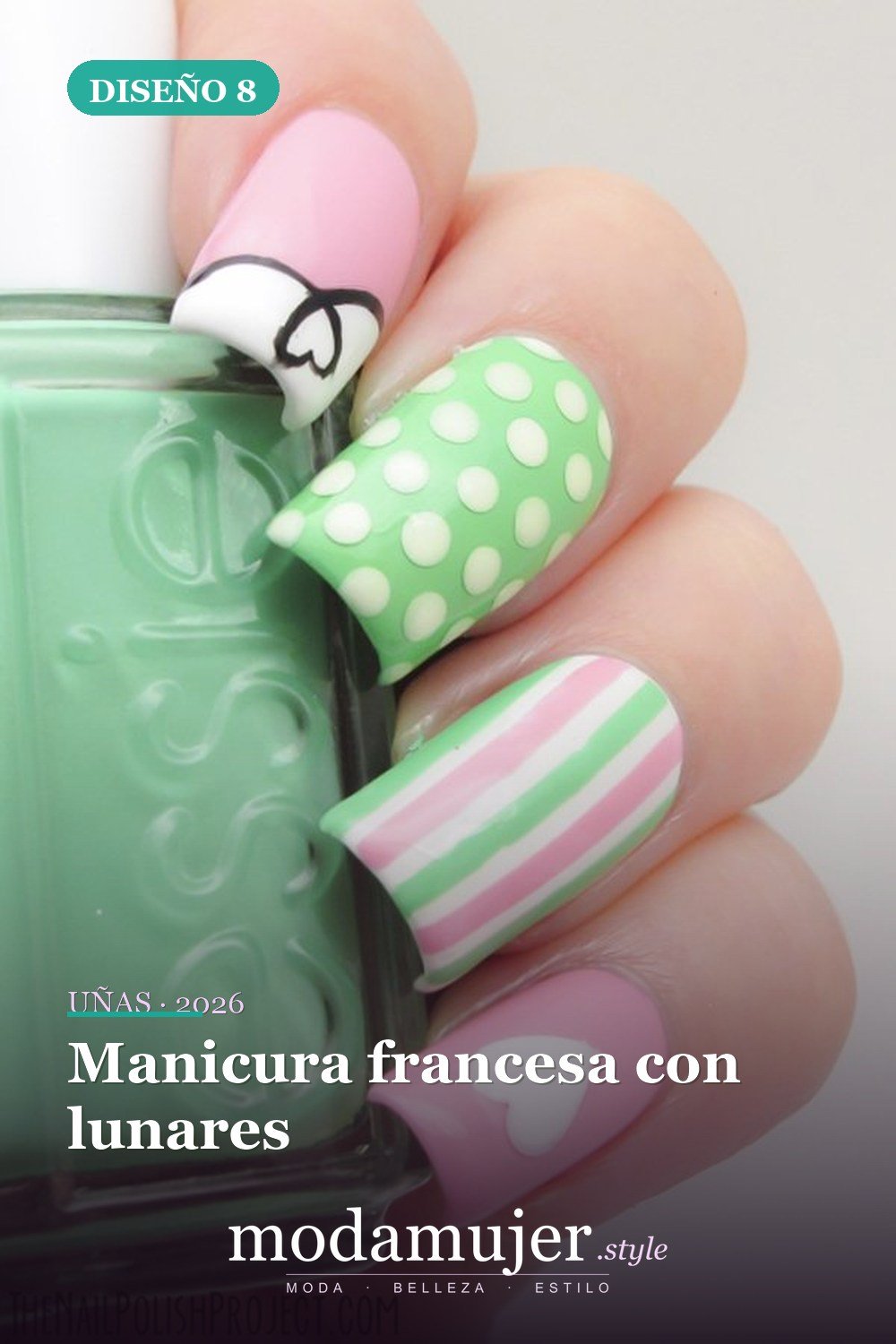 Manicura francesa con lunares — 22 hermosos diseños de uñas de lunares