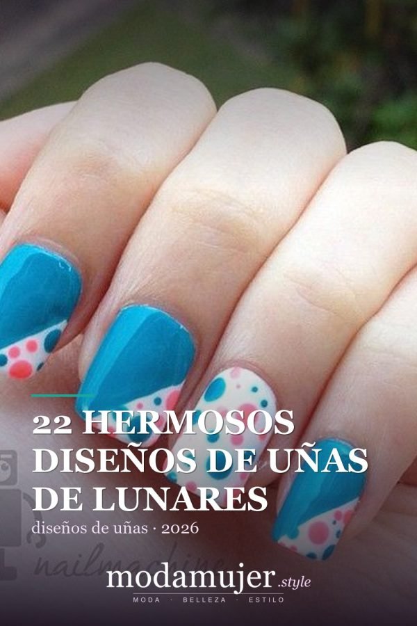 22 hermosos diseños de uñas de lunares