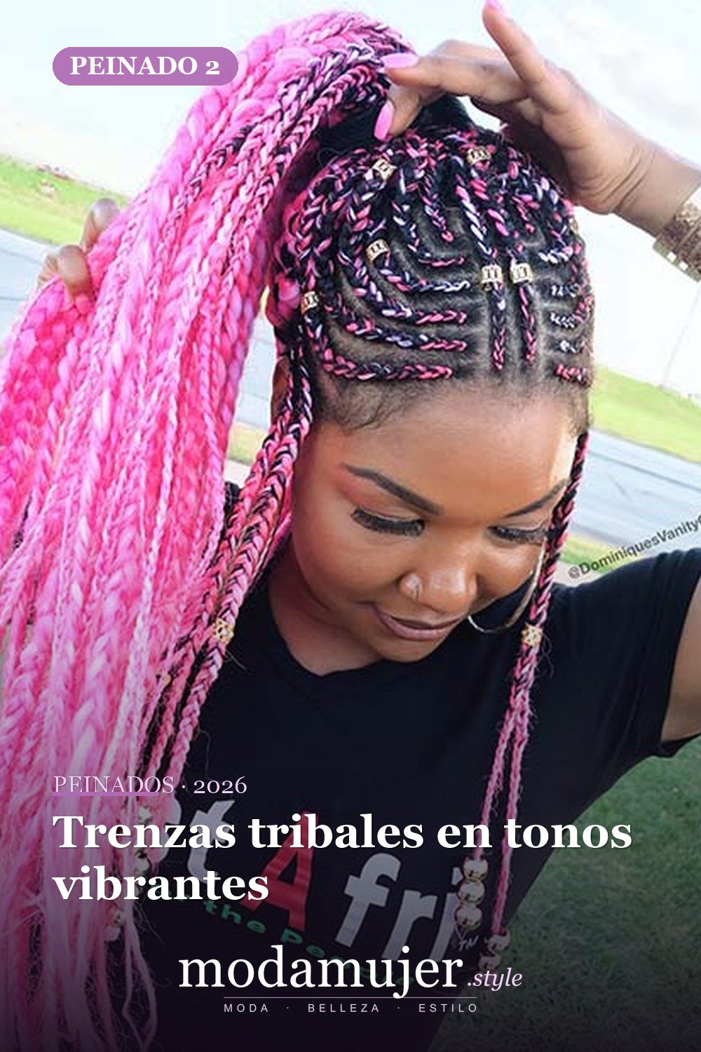 Trenzas tribales en tonos vibrantes — 23 Badass Tribal Trenzas Peinados para probar
