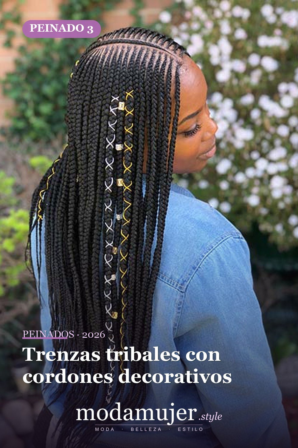 Trenzas tribales con cordones decorativos — 23 Badass Tribal Trenzas Peinados para probar