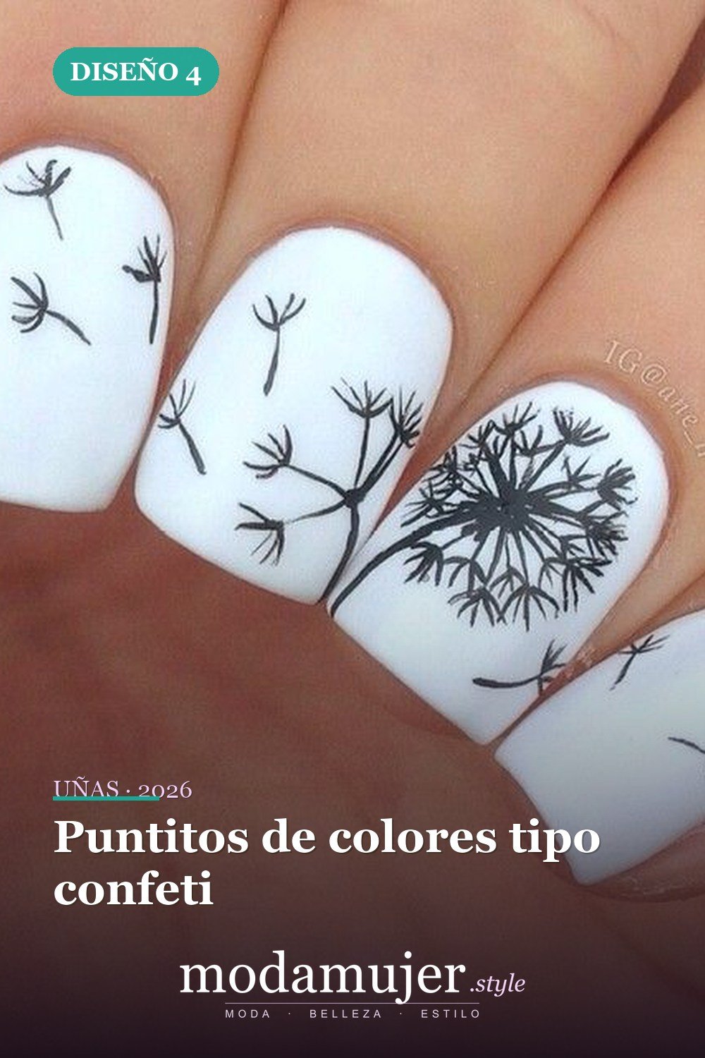 Puntitos de colores tipo confeti — 23 tips y diseños de uñas primaverales para niñas