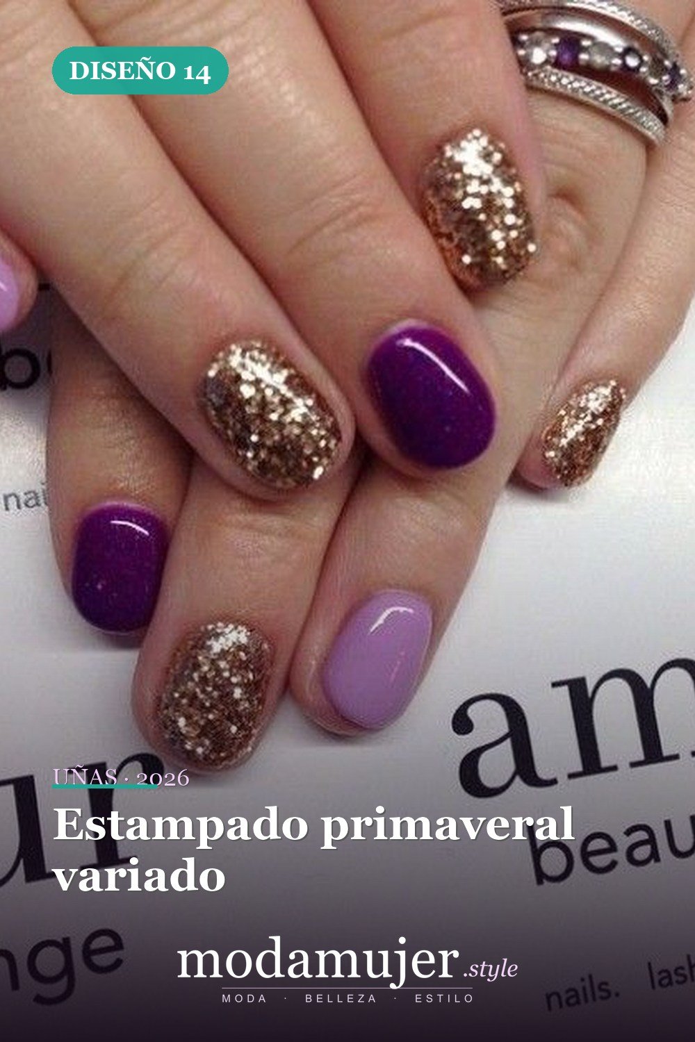 Estampado primaveral variado — 23 tips y diseños de uñas primaverales para niñas