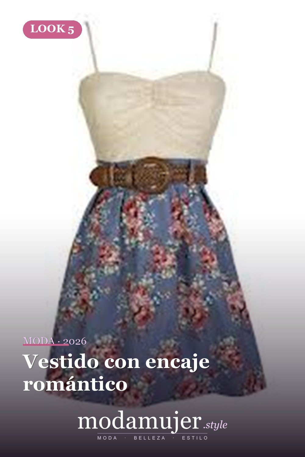 Vestido con encaje romántico — 23 vestidos campestres para destacar
