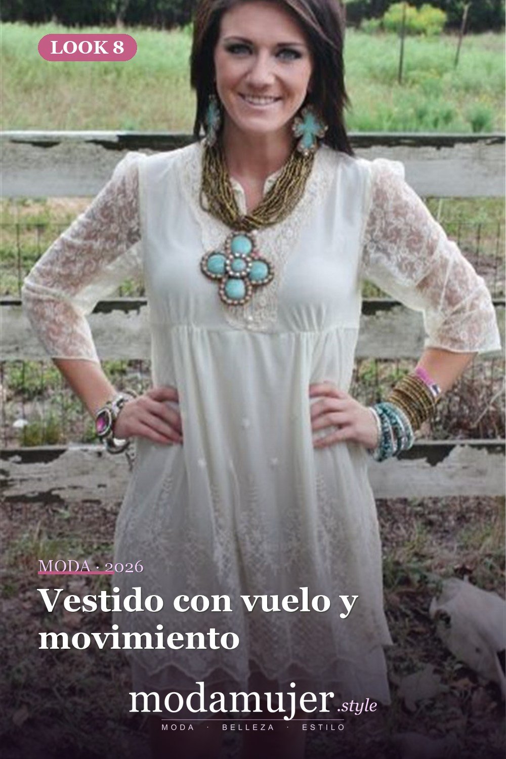 Vestido con vuelo y movimiento — 23 vestidos campestres para destacar