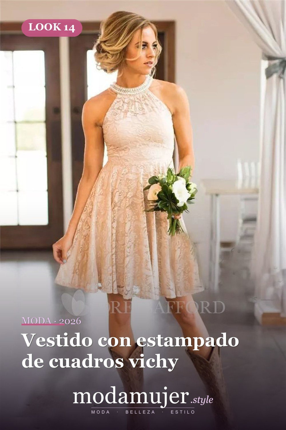 Vestido con estampado de cuadros vichy — 23 vestidos campestres para destacar