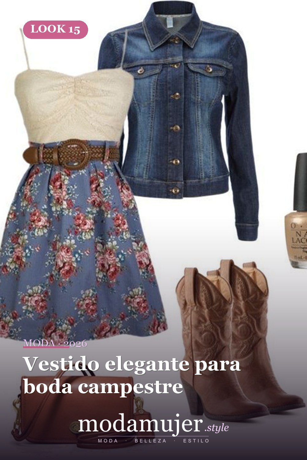 Vestido elegante para boda campestre — 23 vestidos campestres para destacar
